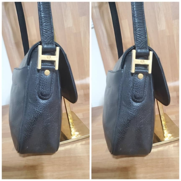 Authentic MCM Vintage Pebbled Studded Logo Motifs Flap Crossbody/ Should… - Picture 7 of 12